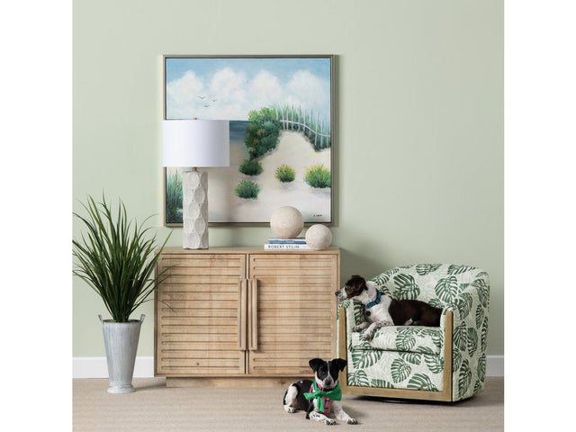 Palmetto Green/White Accent Chair - Ornate Home