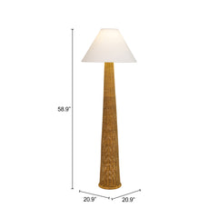 Palmia Natural Solar Floor Lamp - Ornate Home