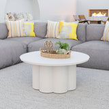 Palmier White Coffee Table - Ornate Home