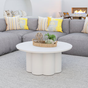Palmier White Coffee Table - Ornate Home