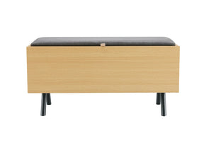 Paloma Accent Storage Bench in Natural Oak - Ornate Home