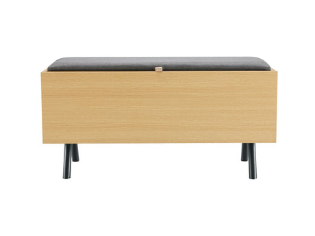 Paloma Accent Storage Bench in Natural Oak - Ornate Home