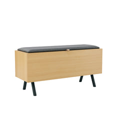 Paloma Accent Storage Bench in Natural Oak - Ornate Home
