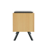 Paloma Accent Storage Bench in Natural Oak - Ornate Home