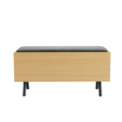 Paloma Accent Storage Bench in Natural Oak - Ornate Home