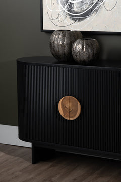 Paloma Black Four-Door Sideboard - Ornate Home