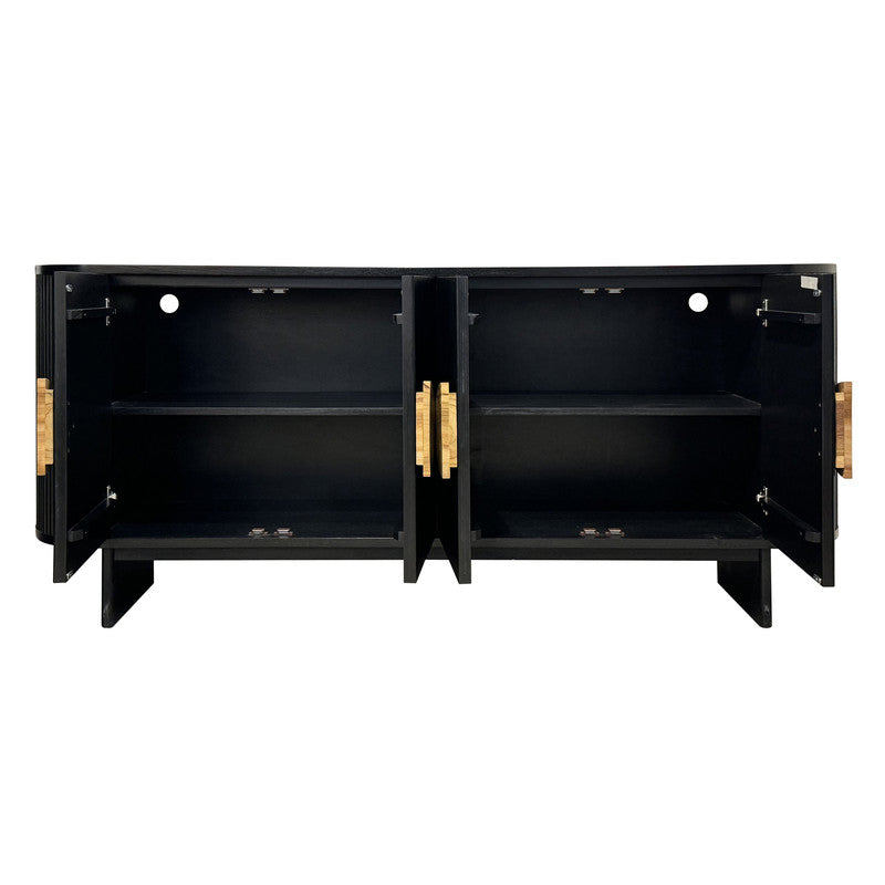 Paloma Black Four-Door Sideboard - Ornate Home