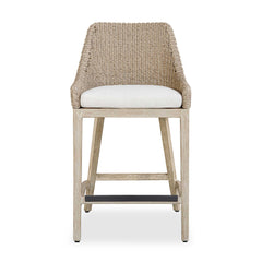 Paloma Brown/Gray/White Outdoor Wicker Counter Stool - Ornate Home