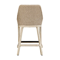 Paloma Brown/Gray/White Outdoor Wicker Counter Stool - Ornate Home