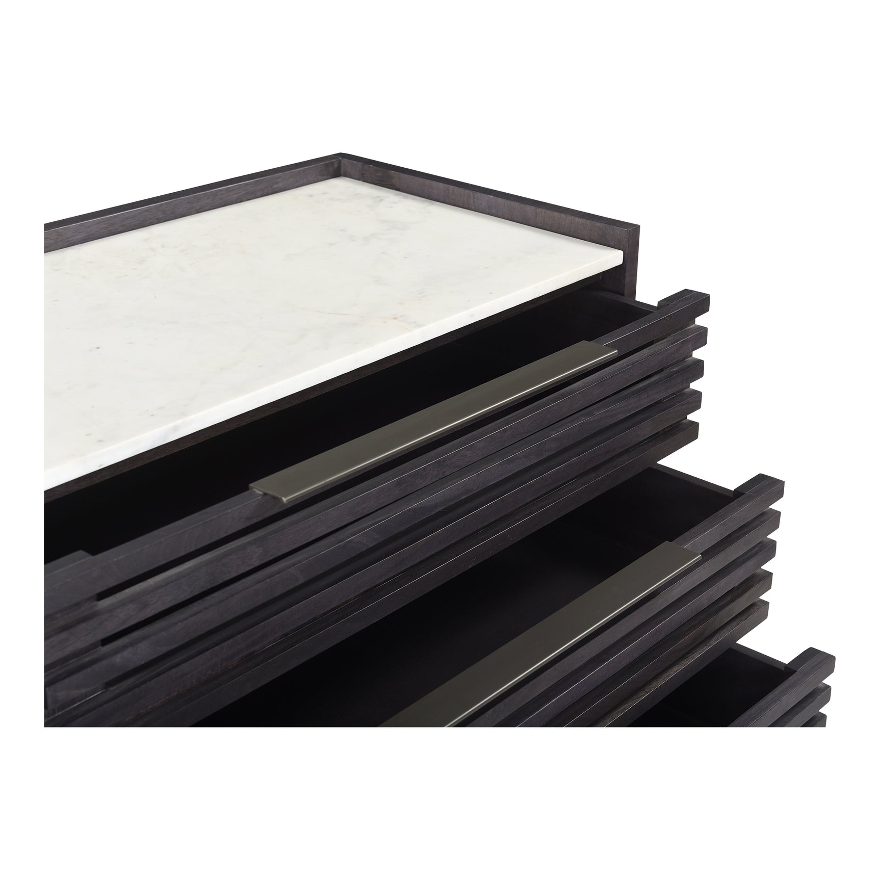 Paloma Charcoal Grey 3 Drawer Nightstand - Ornate Home