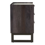 Paloma Charcoal Grey 3 Drawer Nightstand - Ornate Home