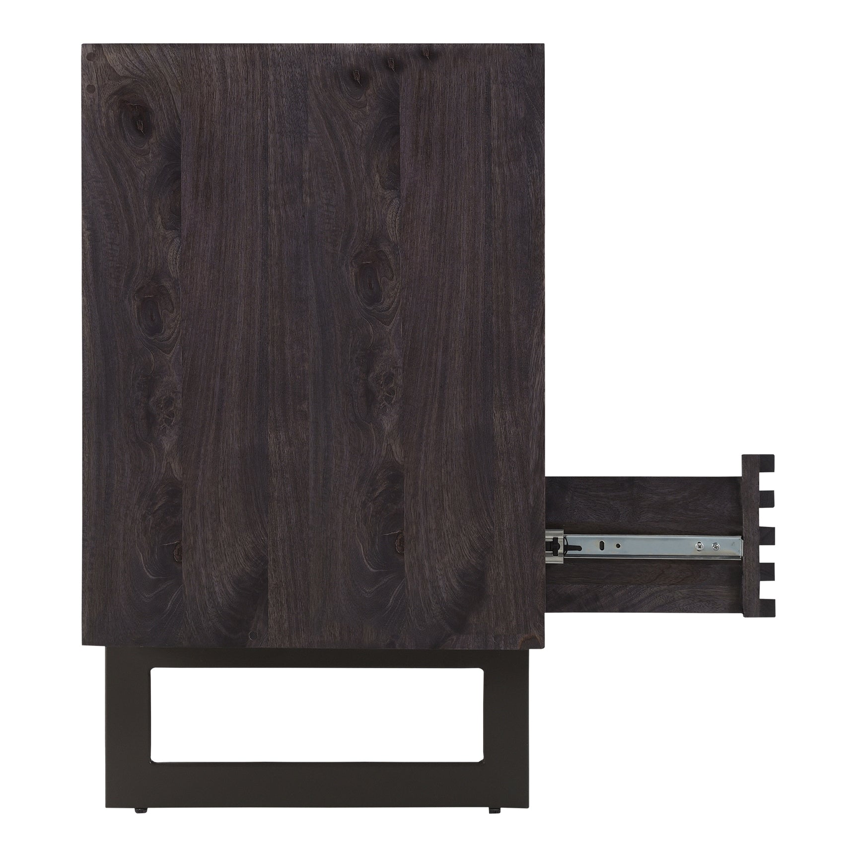 Paloma Charcoal Grey 3 Drawer Nightstand - Ornate Home