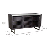 Paloma Charcoal Grey Sideboard - Ornate Home