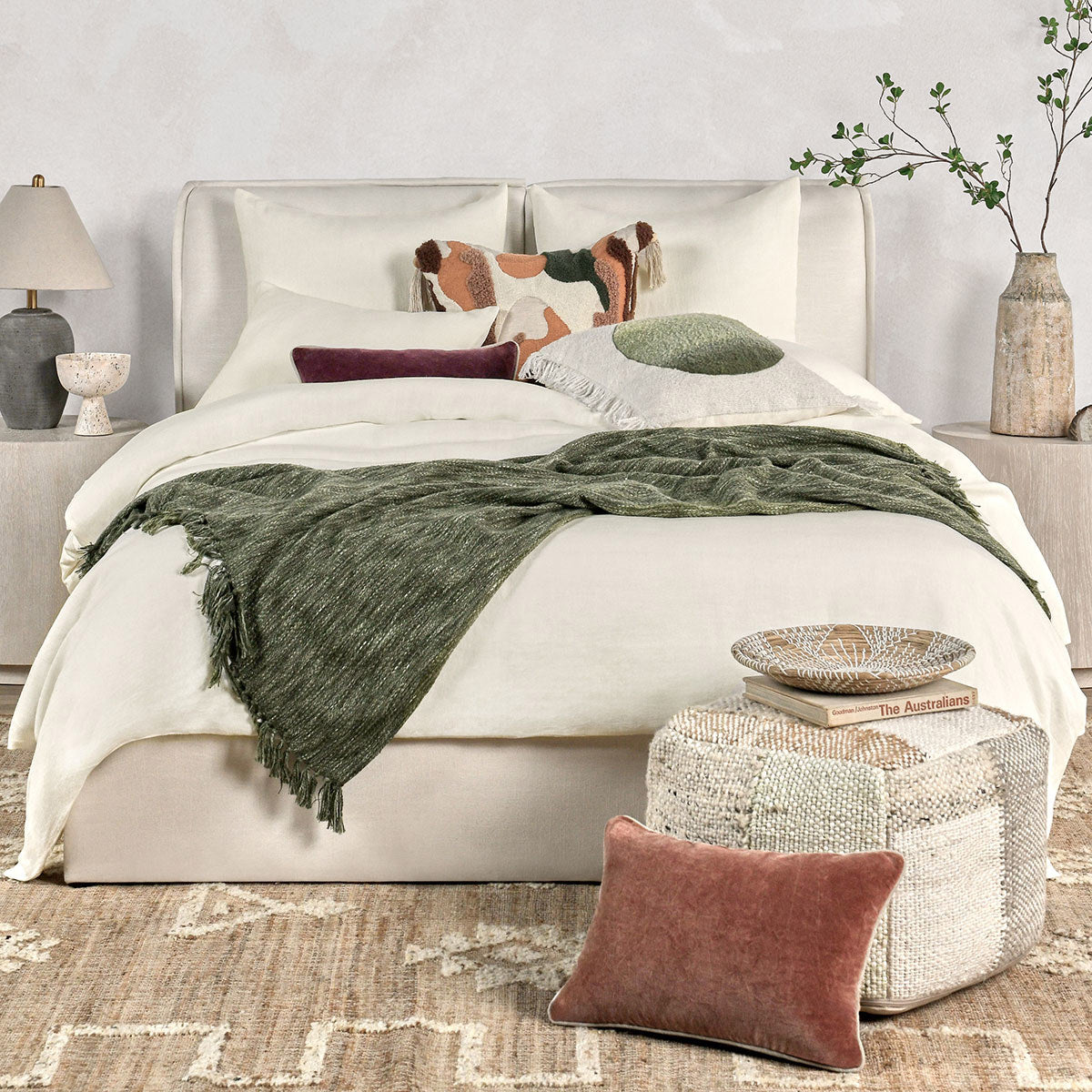 Paloma Ivory Hemp Duvet Collection - Ornate Home
