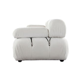 Paloma Light Cream Velvet Modular Sectional  / 3-piece - Ornate Home