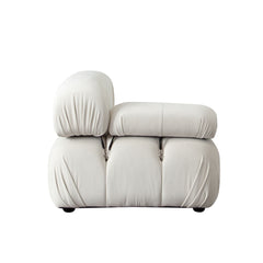 Paloma Light Cream Velvet Modular Sectional  / 4-piece - Ornate Home