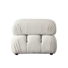 Paloma Light Cream Velvet Modular Sectional  / 4-piece - Ornate Home