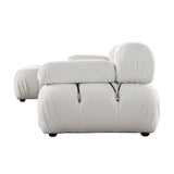 Paloma Light Cream Velvet Modular Sectional  / 4-piece - Ornate Home