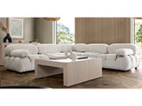 Paloma Light Cream Velvet Modular Sectional  / 5-piece - Ornate Home