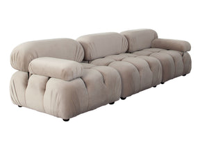 Paloma Mink Tan Velvet Modular Sectional  / 3-piece - Ornate Home