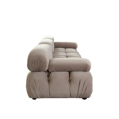 Paloma Mink Tan Velvet Modular Sectional  / 3-piece - Ornate Home