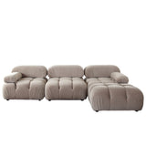 Paloma Mink Tan Velvet Modular Sectional  / 4-piece - Ornate Home