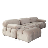 Paloma Mink Tan Velvet Modular Sectional  / 4-piece - Ornate Home