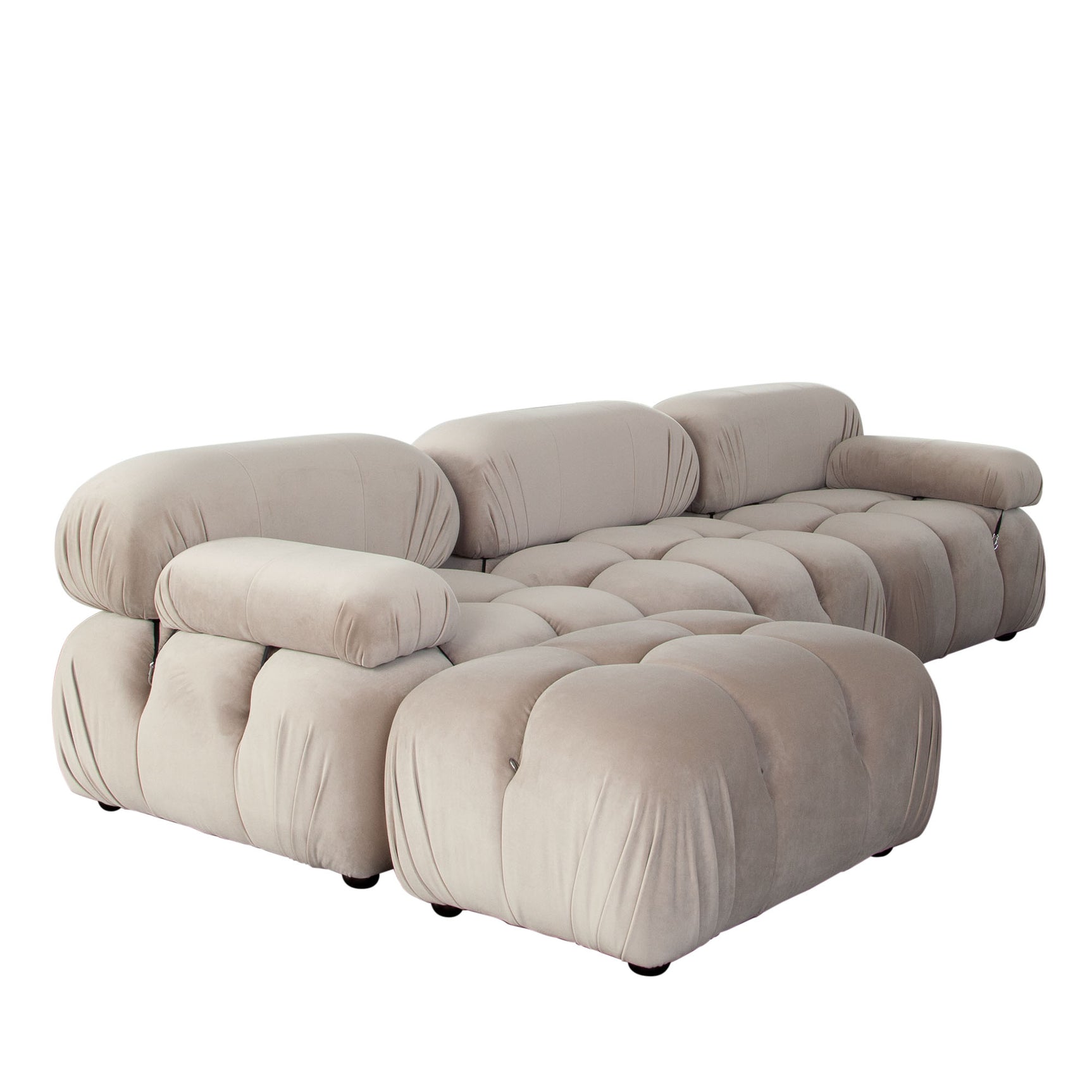 Paloma Mink Tan Velvet Modular Sectional  / 4-piece - Ornate Home