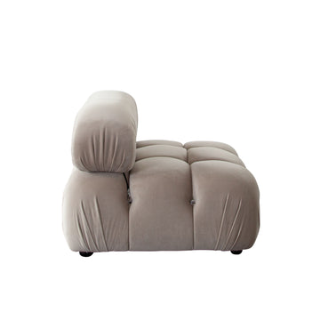 Paloma Mink Tan Velvet Modular Sectional  / 4-piece - Ornate Home