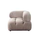 Paloma Mink Tan Velvet Modular Sectional  / 5-piece - Ornate Home