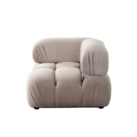 Paloma Mink Tan Velvet Modular Sectional  / 5-piece - Ornate Home