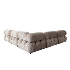 Paloma Mink Tan Velvet Modular Sectional  / 5-piece - Ornate Home