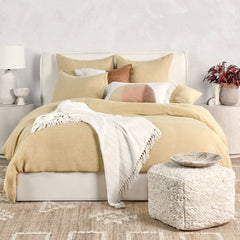 Paloma Ochre Hemp Duvet Collection - Ornate Home