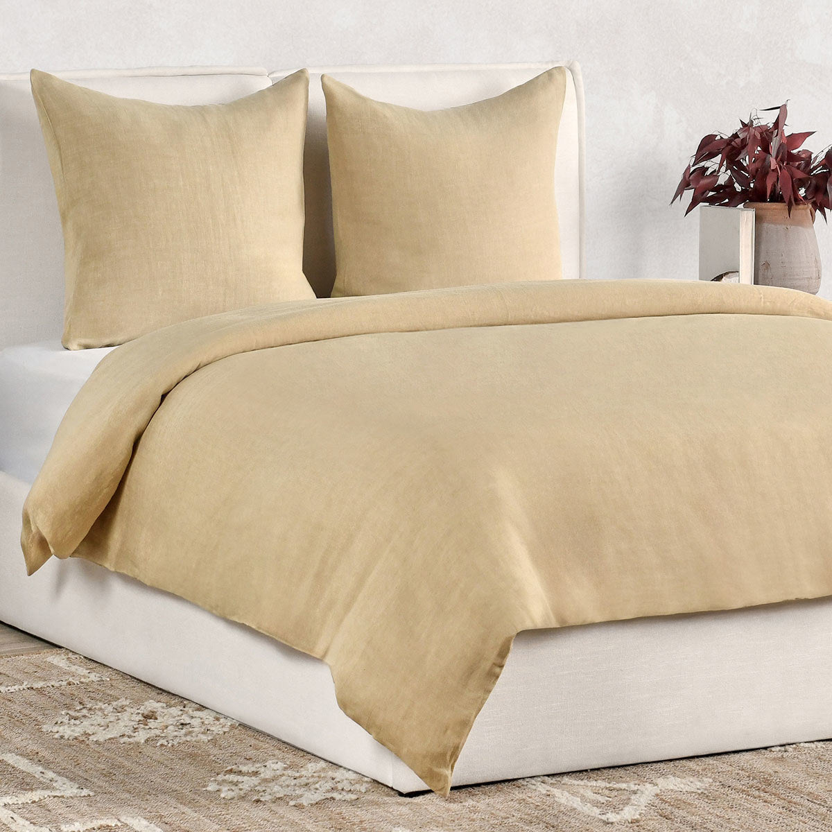 Paloma Ochre Hemp Duvet Collection - Ornate Home
