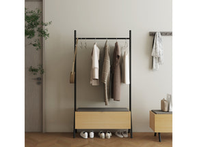 Paloma Open Hanging Closet in Natural Oak - Ornate Home