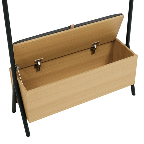 Paloma Open Hanging Closet in Natural Oak - Ornate Home