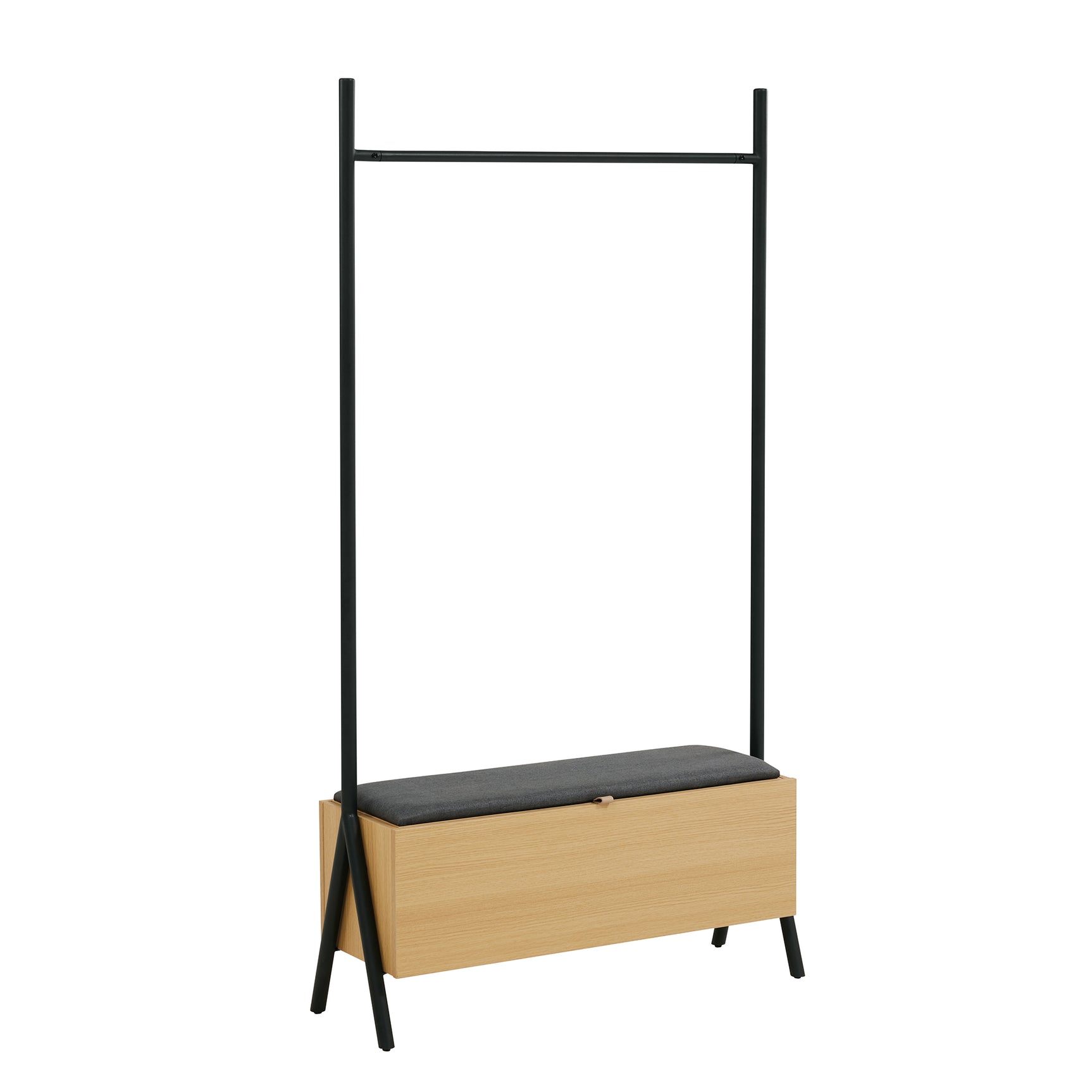 Paloma Open Hanging Closet in Natural Oak - Ornate Home