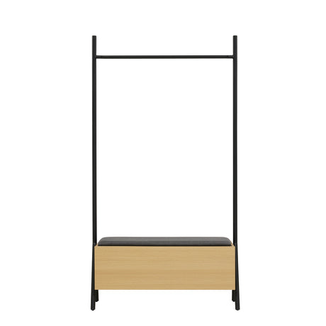 Paloma Open Hanging Closet in Natural Oak - Ornate Home