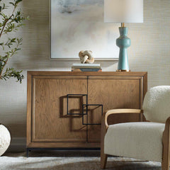 Paltrow Woodtone Burl 2 Door Cabinet - Ornate Home