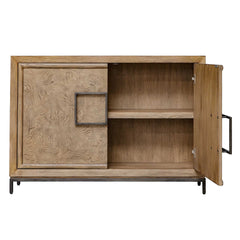 Paltrow Woodtone Burl 2 Door Cabinet - Ornate Home