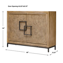 Paltrow Woodtone Burl 2 Door Cabinet - Ornate Home