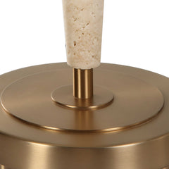 Palu Brown Travertine Table Lamp - Ornate Home