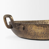 Pama Gold Hammered Metal Decorative Trays (Set of 2) - Ornate Home