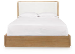 Pamaria Light Brown Queen Upholstered Bed - Ornate Home