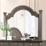 Pamphilos Gray Queen Bed & 2 Nightstand & Dresser & Mirror - Ornate Home