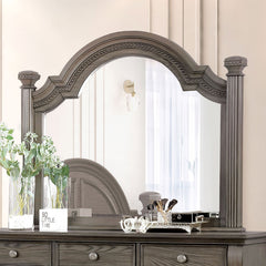 Pamphilos Gray Queen Bed & Nightstand & Dresser & Mirror - Ornate Home