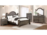 Pamphilos Gray Queen Bed & Nightstand & Dresser & Mirror - Ornate Home