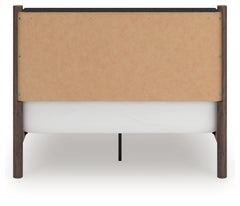 Pamytta Brown/Black Queen Upholstered Panel Bed, Dresser and Mirror - Ornate Home
