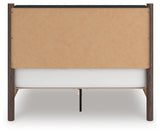 Pamytta Brown/Black Queen Upholstered Platform Bed, Dresser and Mirror (Online Special Price) - Ornate Home
