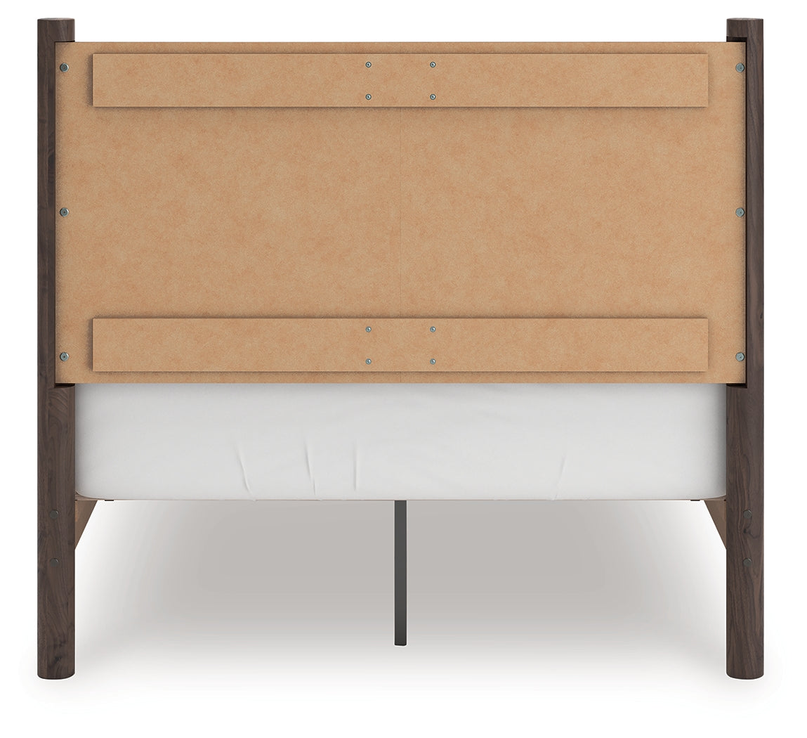 Pamytta Brown Full Panel Platform Bed, Dresser and Mirror (Online Special Price) - Ornate Home